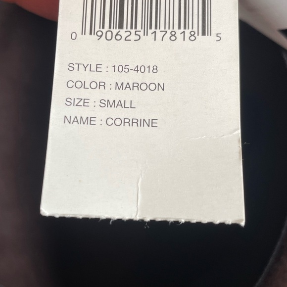 New GOORIN BROS. Women’s Sz S Wide Brim CLOCHE Hat 100% Wool Maroon Felt Boho - Picture 8 of 12